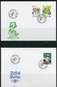 LIECHTENSTEIN LOT IV  OF 24  LATE DATE FIRST DAY COVERS 