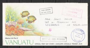 Vanuatu FDC Envelope Marine Life Part II