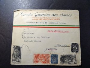 1945 Portugal Airmail Cover Lisbon to Tel Aviv Palestine