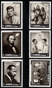 1968 Ajman Scott #- 240-245 Airmail - International Human Rights Year Set/6 MNH