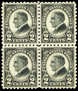 612, Mint VF NH 2¢ Block of Four Stamps CV $130.00 ** Stuart Katz