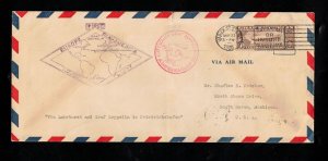 USA #C14 Very Fine Used On Graf Zeppelin Cover To South Haven Michigan