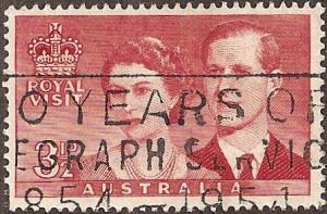 Australia 267 - Used - 3.5p Elizabeth II / Duke of Edindurgh (1954) (1)