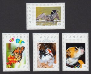 BUTTERFLY DUCK LOON BULLDOG = ALL RATES Picture Postage Canada 2022 [p22-01r4B]