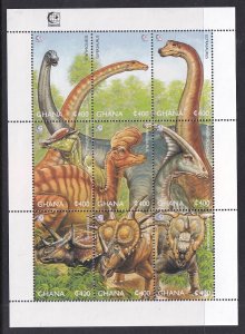 Ghana 1822 Dinosaurs Souvenir Sheet MNH VF