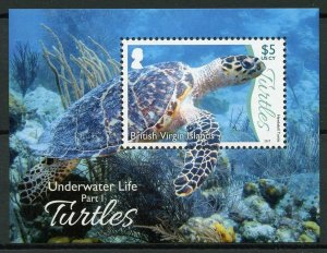 British Virgin Islands BVI Turtles Stamps 2017 MNH Underwater Life Pt 1 1v M/S