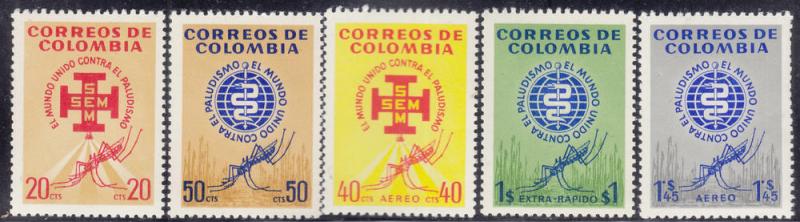 Columbia #740-741,C426-C428  MNH    Malaria