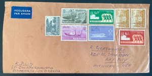 1961 Djakarta Indonesia Airmail Cover To Bay City MI Usa Orient Year