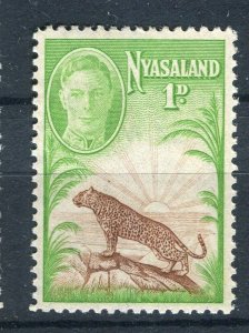 NYASALAND; 1940s early GVI Pictorial issue fine Mint hinged 1d. value