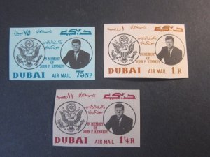 Dubai 1964 Sc 25-27 air mail set MNH