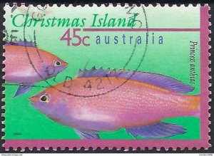 CHRISTMAS ISLAND 1996 QEII 45c Multicoloured, Fish-Anthias Smithvanizi FU