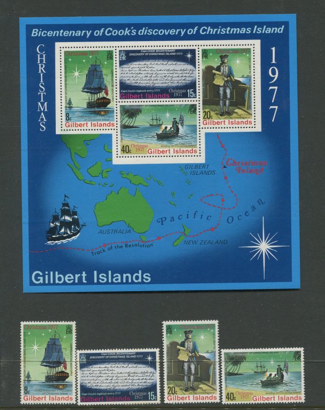 STAMP STATION PERTH Gilbert Is.#300-303a Christmas MNH Souvr Sheet 1976 CV$8.00