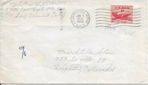 Korean War: APO 201, 7th Cavalry, Chitosan, Japan to Brighton, CO 1952 (M5704)