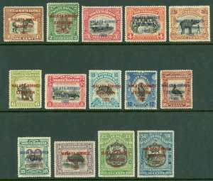 SG 253-275 North Borneo 1922 Exhibition set of 14 values 1c-50c. Lightly...