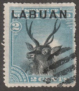 Labuan, stamp, Scott#50, used, hinged,  no gum,  buck