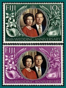 Fiji 1972 Royal Silver Wedding, MNH #328-329,SG474-SG475