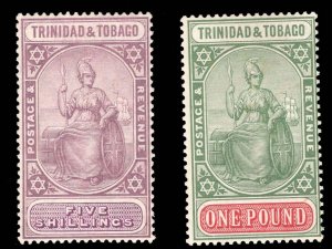 MOMEN: TRINIDAD & TOBAGO SG #213,215 1921-1922 MINT OG H £255 LOT #67258*