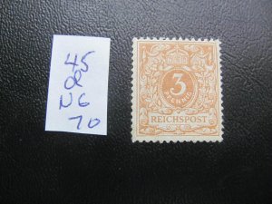 Germany 1889 HINGED MI. 45d VF/XF 70 EUROS (138)