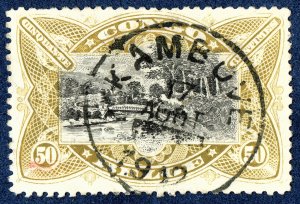 [st1296] BELGIAN CONGO 1909 Scott#44 with cancel KAMBOVE 17 AOUT 1919