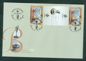 Aland. 2007 FDC.  Tove Jansson, Painting. Art. Gutter Pair. Sc.# 261