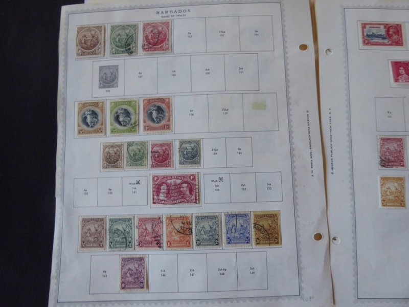 Barbados 1852-1992 Stamp Collection on Scott Album Pages