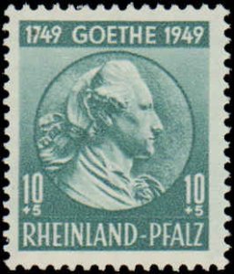 German Occupation Stamps - Rhine Palatinate #6NB7-9, Cplt Set(3), 1949, Hinged