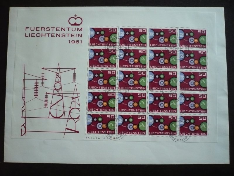 Europa 1961 - Liechtenstein- Full Sheet of 20 Stamps - Used