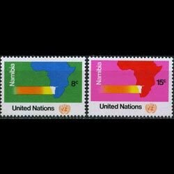 UN-NEW YORK 1973 - Scott# 240-1 Namibia Set of 2 NH