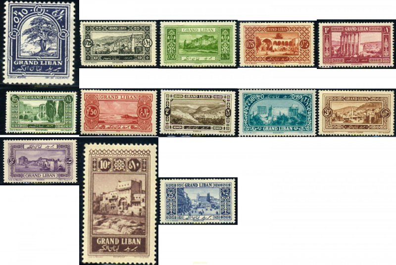 735774 HINGED GRAN LIBANO 1925 PAISAJES DEL GRAN LIBANO