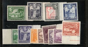 British Guiana #230 - #241 Very Fine Never Hinged Set