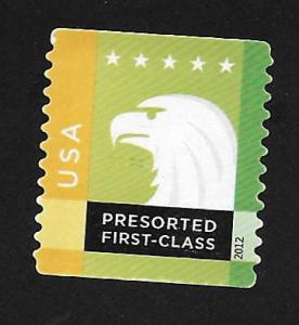 SC# 4590 - (25c) - Spectrum Eagle, yellow orange on left, used, off paper