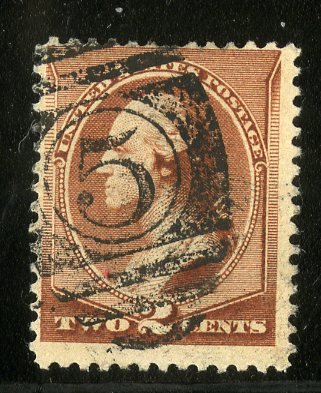 U.S. 210 USED FANCY NUMERIAL 5 CANCEL