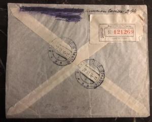 1936 Asuncion Paraguay Airmail Registered Cover To Prague Czechoslovakia