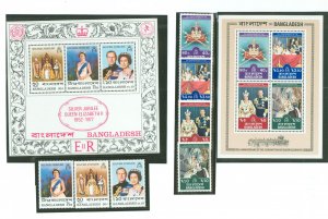 Bangladesh #123-125a/145-148a Mint (NH) Souvenir Sheet