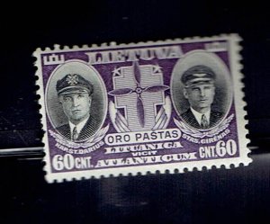 LITHUANIA SCOTT#C81 1934 60c CPTS DARIUS & GIRENAS - MH