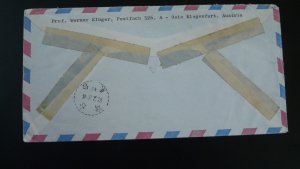 air mail cover sent from Klagenfurt Austria to Taiwan 1978