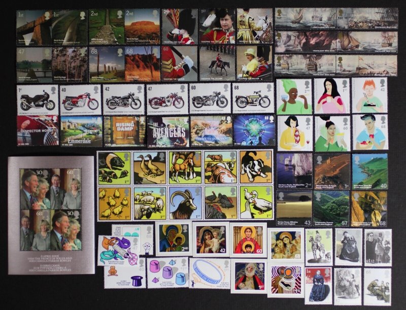 GR BRITAIN 2005 Complete Commemorative Year Set, 75 stamps with S/S Mint NH