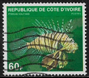 Ivory Coast #521A Used Stamp - Fish