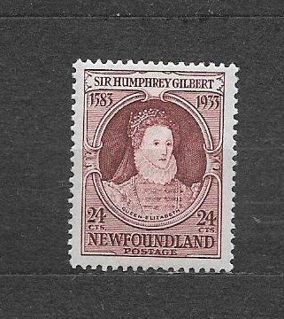 CANADA-NEWFOUNDLAND-1933,Sc#224, MLH, VF,  QUEEN ELIZABETH I. WATERMARKED.