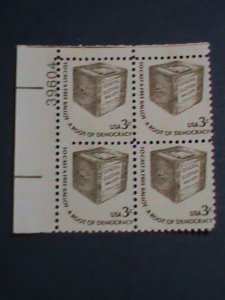 ​UNITED STATES-1977-SC#1581 EARLY BALLOT BOX- BLOCK OF 4 STAMPS-MNH -VERY FINE