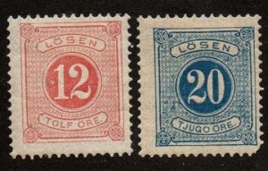 Sweden J16-J17 Mint hinged