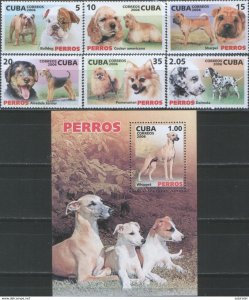 CUBA Sc# 4607-4613  DOGS DOGS DOGS pets CPL SET of 6 + SS 2006  MNH mint