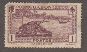 Gabon - Scott # 124 Log raft - used
