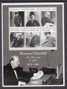 Gambia 3640 Churchill Souvenir Sheet MNH VF