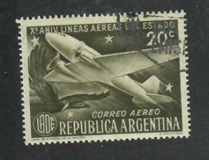 Argentina; Scott C59; 1951;  Precanceled; NH; Planes
