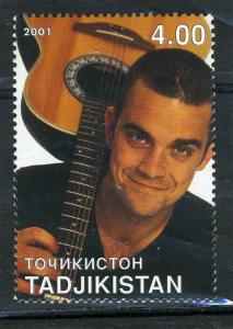 Tajikistan 2001 Robbie Williams set 1 value Perforated Mint (NH)