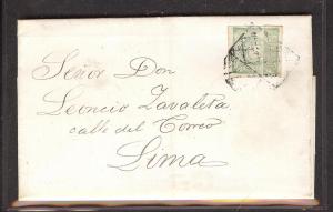 Peru: 14, Folded letter, Yquique to Lima, Peru, 1872