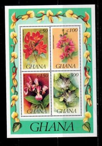 Ghana 1993 - Flowers Nature - Souvenir Stamp Sheet - Scott #1514A - MNH