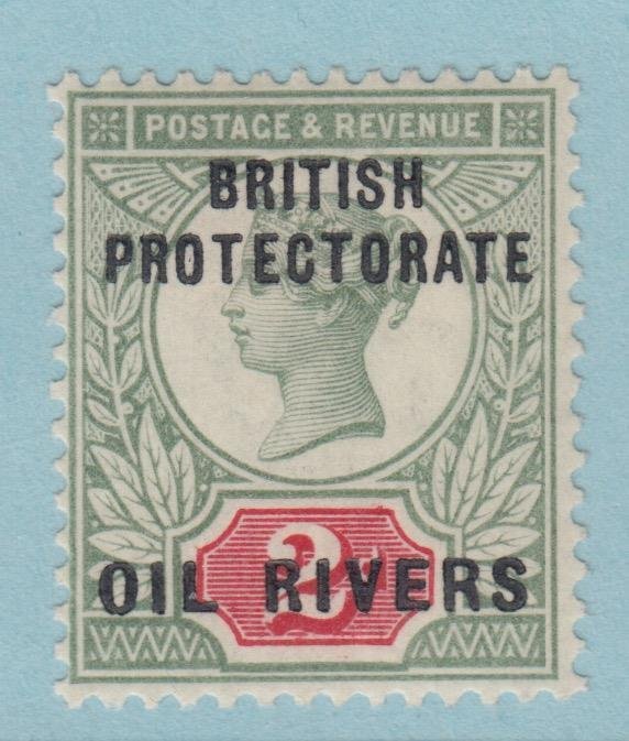 NIGER COAST PROTECTORATE - OIL RIVERS 3  MINT HINGED OG * EXTRA FINE! - NQK