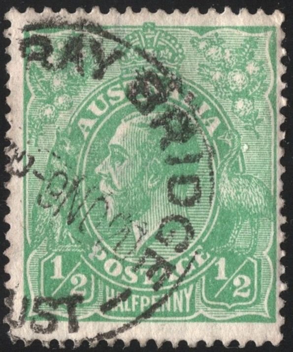 Australia SC#19 ½d King George V (1915) Used